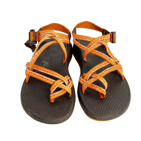 Chaco ZX/2 Classic Sandals Sz 8 Women's Orange Stripe Outdoor River Shoes - Picture 2 of 9